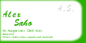 alex saho business card